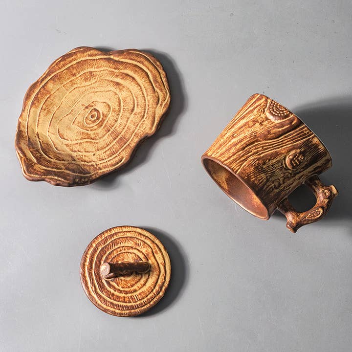 Gohobi (We cover U.S. import duties) – wholesale Coffee mug – Gohobi Handmade Tree Trunk Coffee Cup Mug2