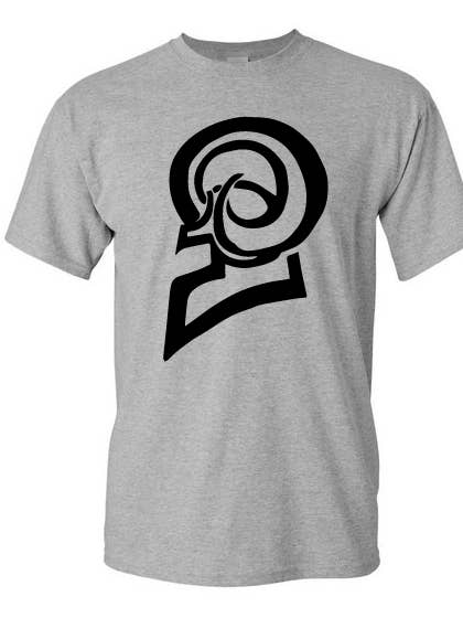 Grande Spirale (Une Teinte) - Noir Sur Gris pour la vente par Gods of Gridiron War