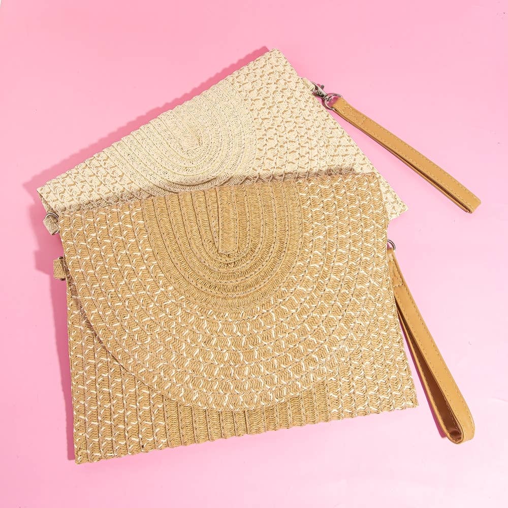 Collections by Fame Accessories - Wholesale Clutch Bag - Women's - Tight Woven Envelope Clutch Bag5