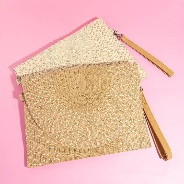 Collections by Fame Accessories - Wholesale Clutch Bag - Women's - Tight Woven Envelope Clutch Bag5