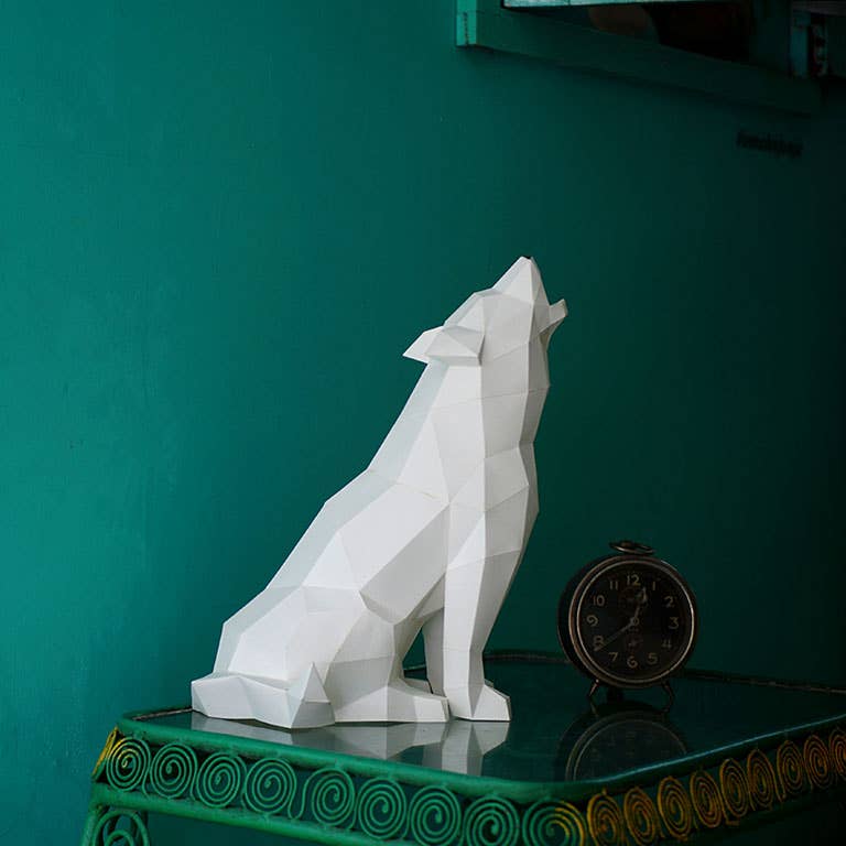 PAPERCRAFT WORLD – Großhandel Bastelset – Wolf 3D PaperCraft Origami Modell, Papierlampe18