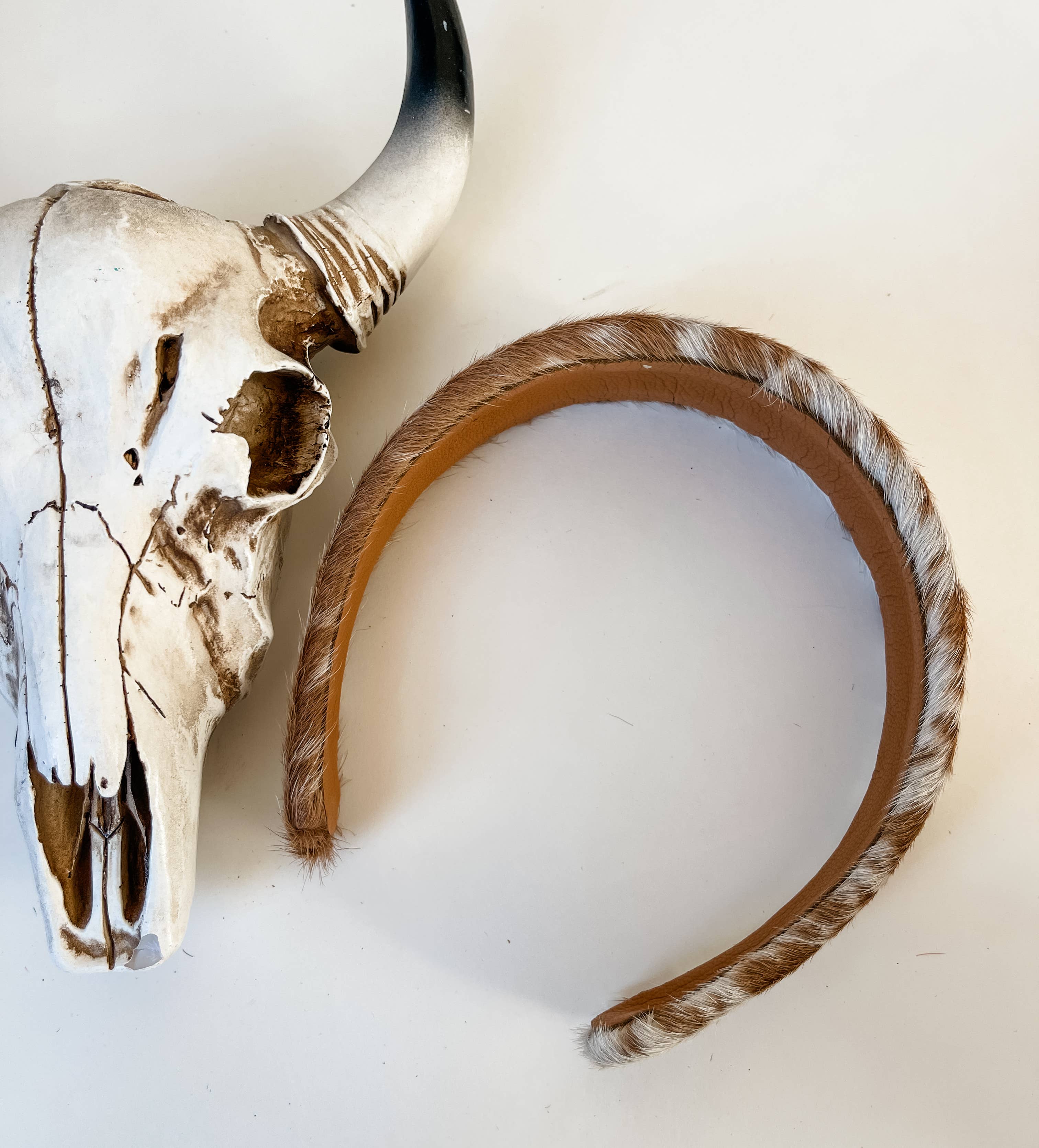 Boho Ranch Shop - Wholesale Fashion Headband - Women's - COWHIDE HEADBAND - genuine cowhide leather3