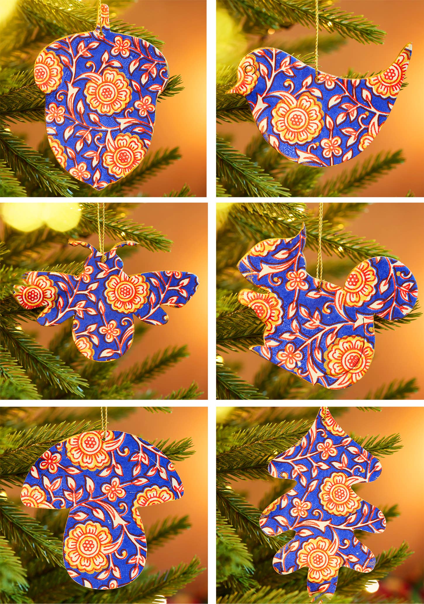 Namaste - Wholesale Christmas decoration - Jasmi Floral Block Print Decoration6