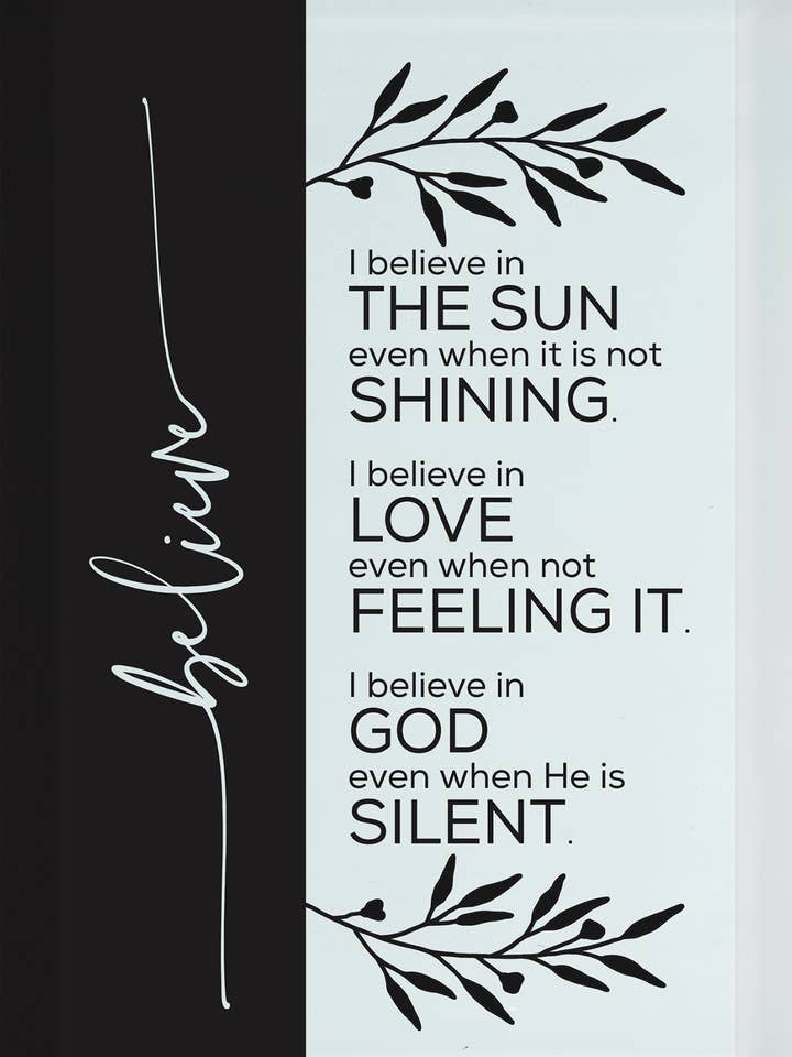 I Believe In The Sun - Glass Plaque - 6X9 for wholesale by Dexsa