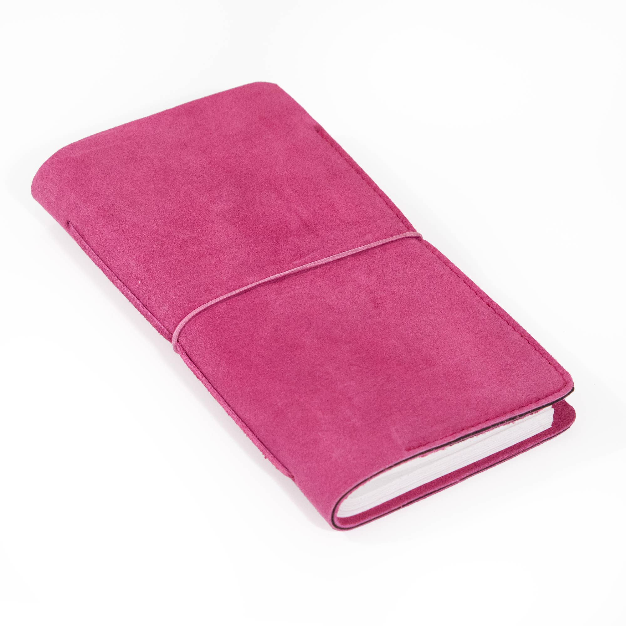 Andaluca - Wholesale Journal/Diary - Fuchsia Suede Journal W/ Organic Cotton Paper:  Small6