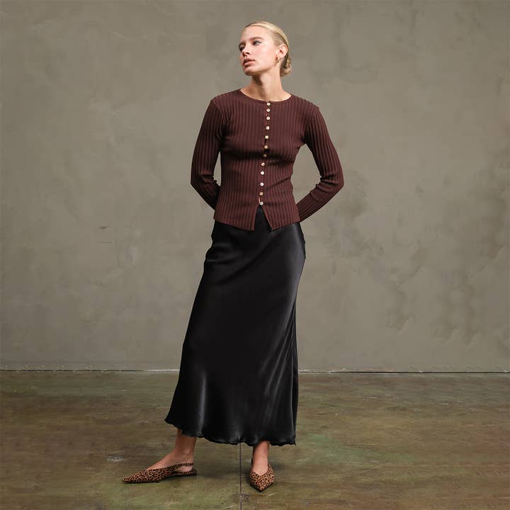 RAISONNEL - Wholesale Skirt - Women's - Satin Slip Skirt - RS10492