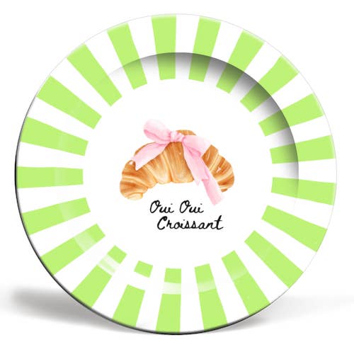 Plates 'Oui Oui Croissant' by Ms Doodle for wholesale by ART WOW