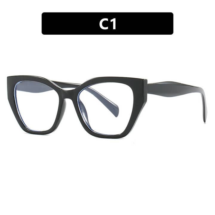 MKS America - Wholesale Eyeglasses - Women's - Color-Blocking Cat-Eye Blue Light Blocking Glasses