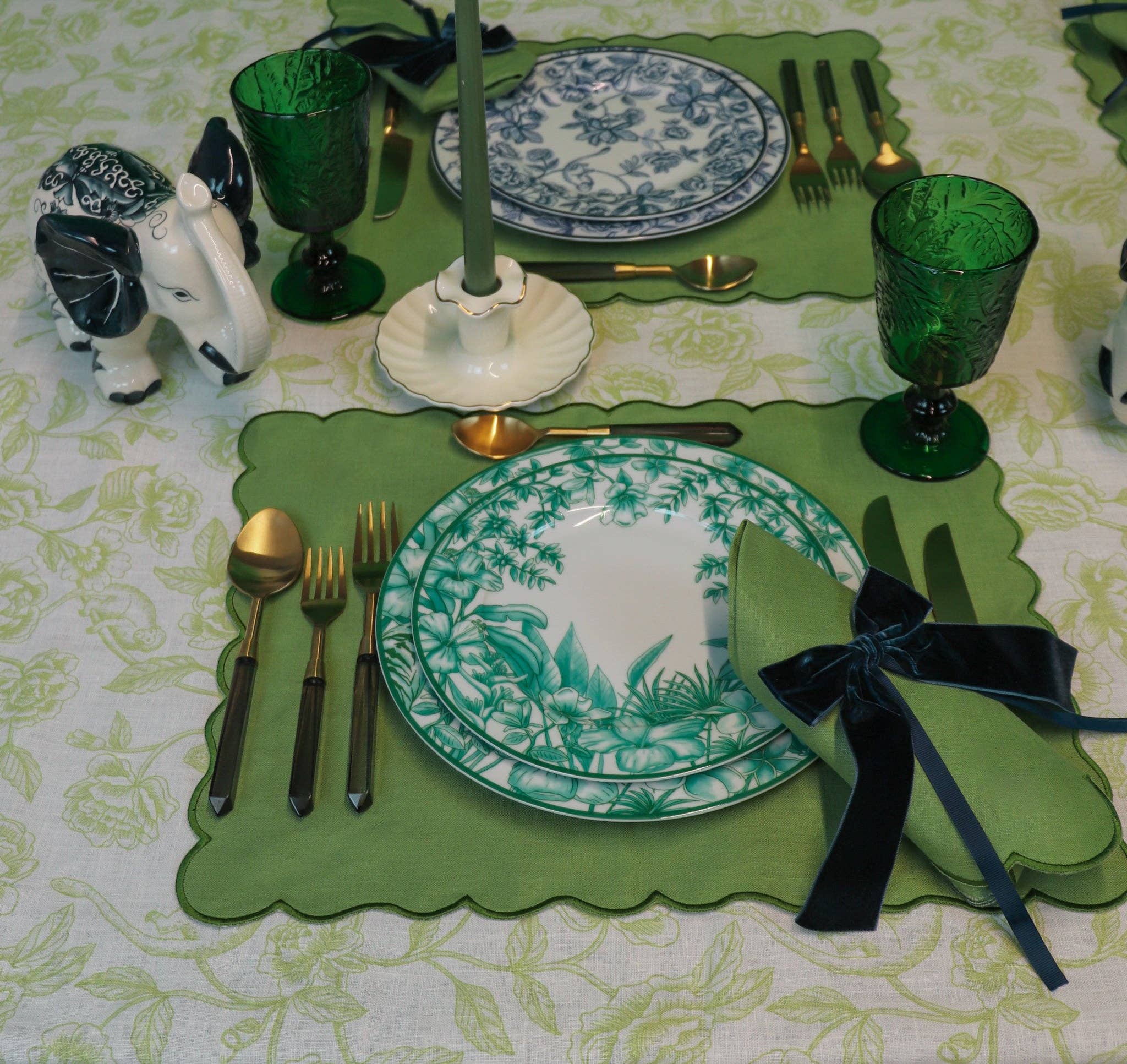 Ro’Table NYC - Wholesale Dinner Plate - Monsoon Verdant Dinner Plate - Set of 4 (+1 Bonus Plate)11