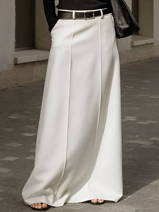 UZ Wholesale Store - Wholesale Skirt - Women's - Chic Solid Color H-Line Skirt