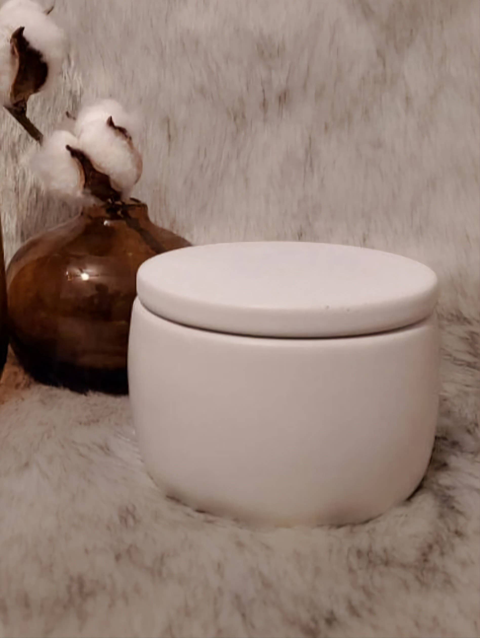 Sophisticated Comfort LLC - Wholesale Decorative Jar - Custom Cement Jar w/Lid2