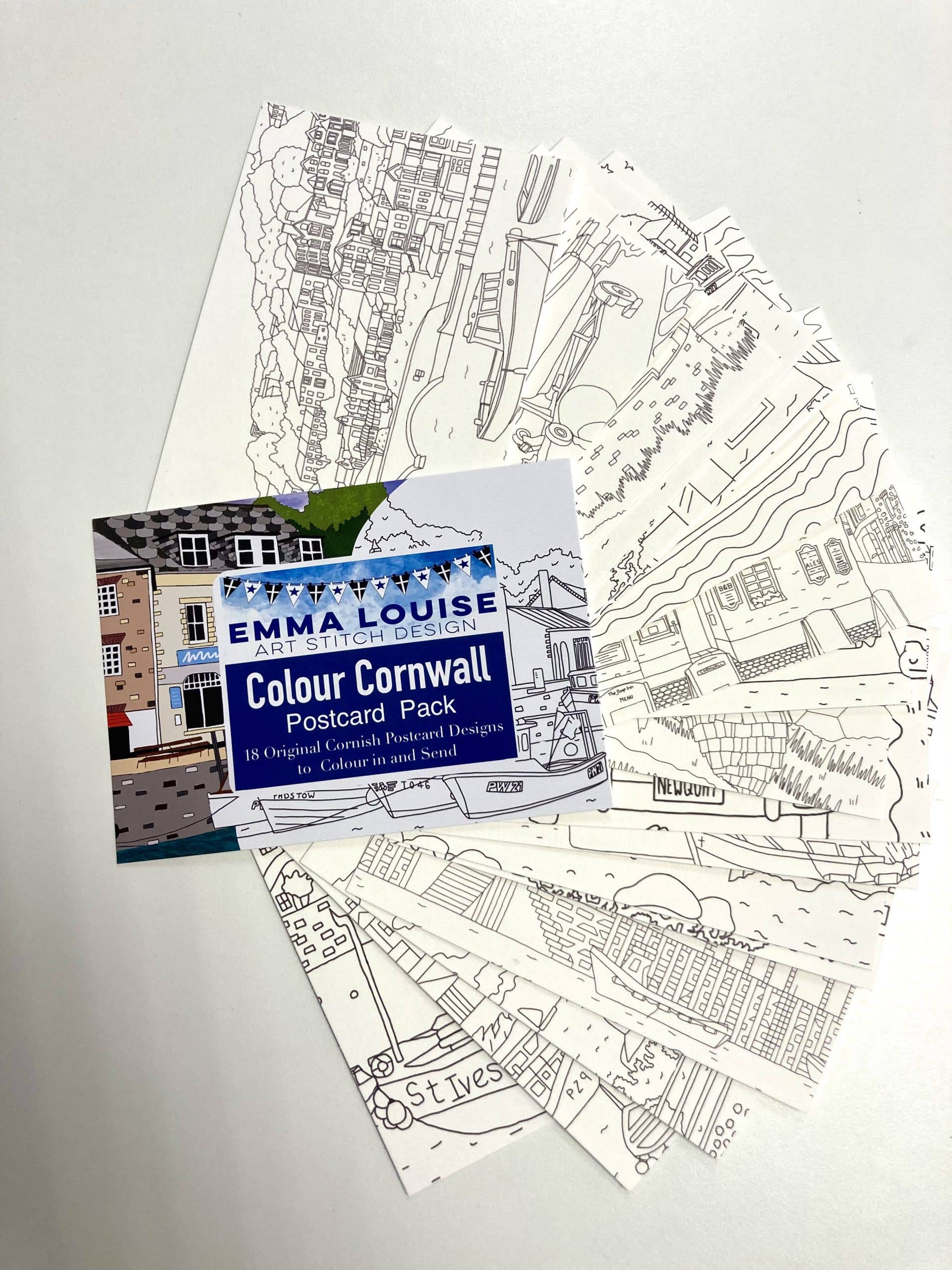 Emma Louise Art Stitch - Wholesale Postcard - Colour Cornwall –  Pack of Cornwall Colour In Postards4