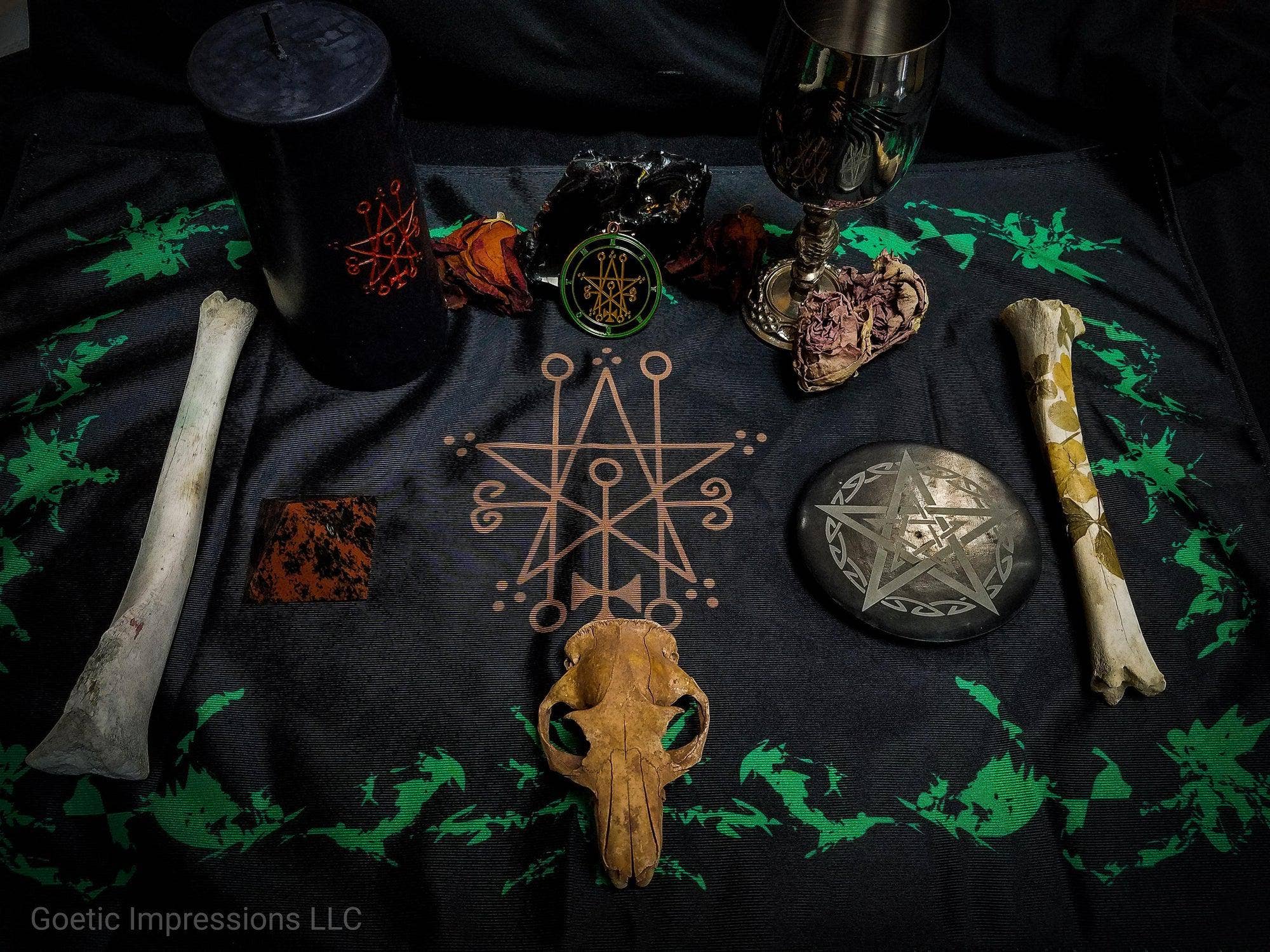 Goetic Impressions – wholesale Tapestry/textile – Astaroth Altar Cloth4