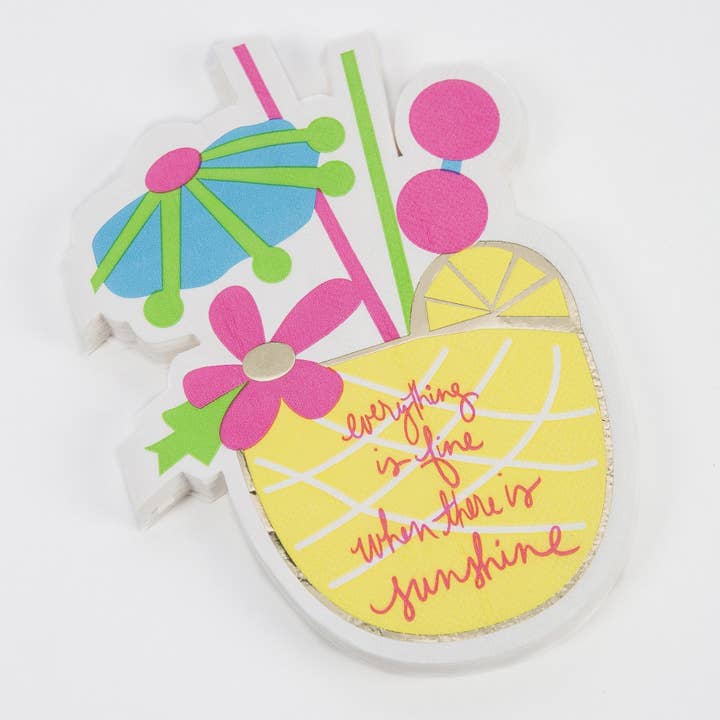 $4.00 min 12 - PINEAPPLE DIECUT BEVERAGE NAPKIN for wholesale by LUX FRAGRANCES