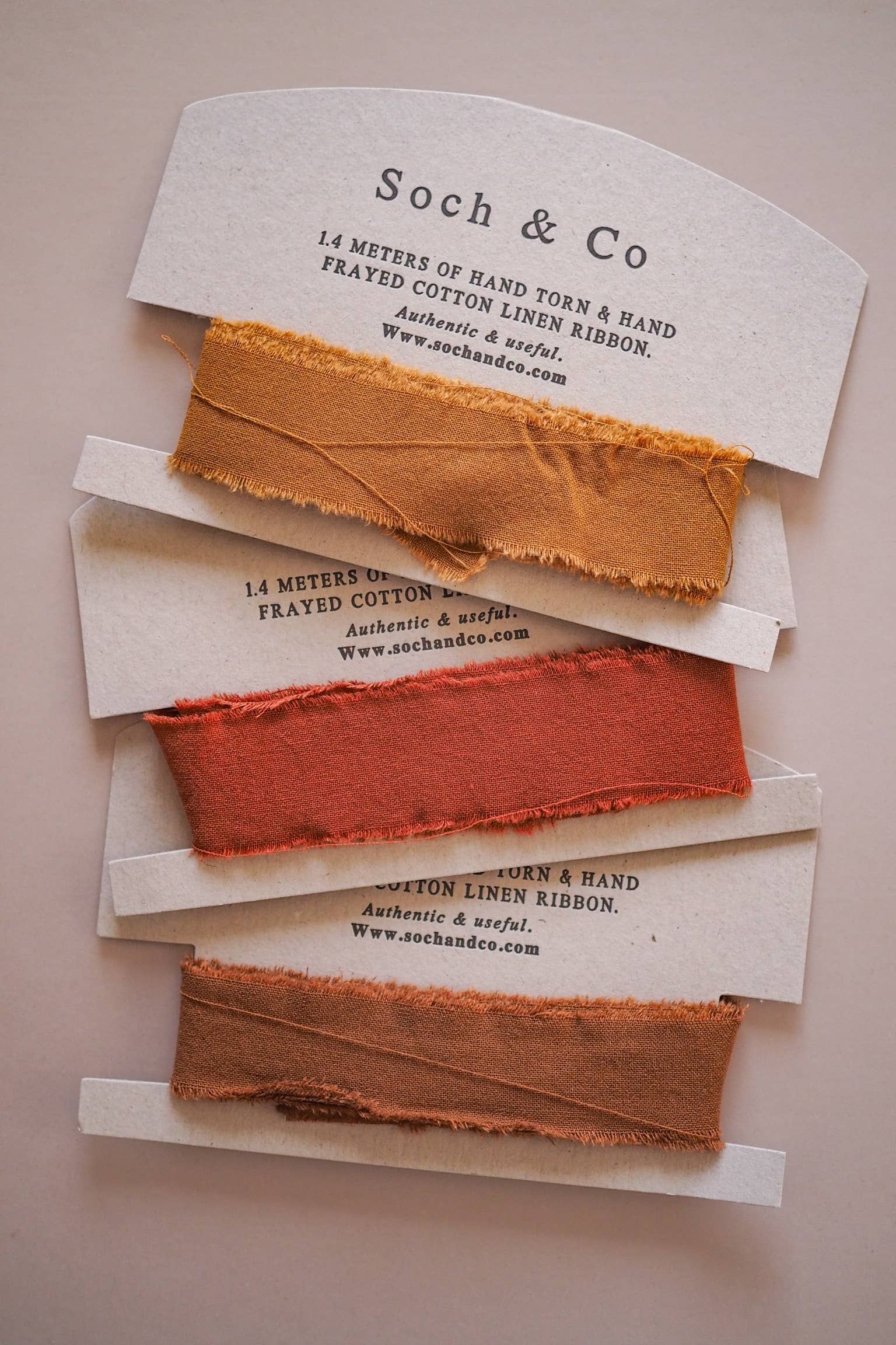soch and co - Wholesale Ribbon - Gift Wrapping - Hand frayed linen ribbon5
