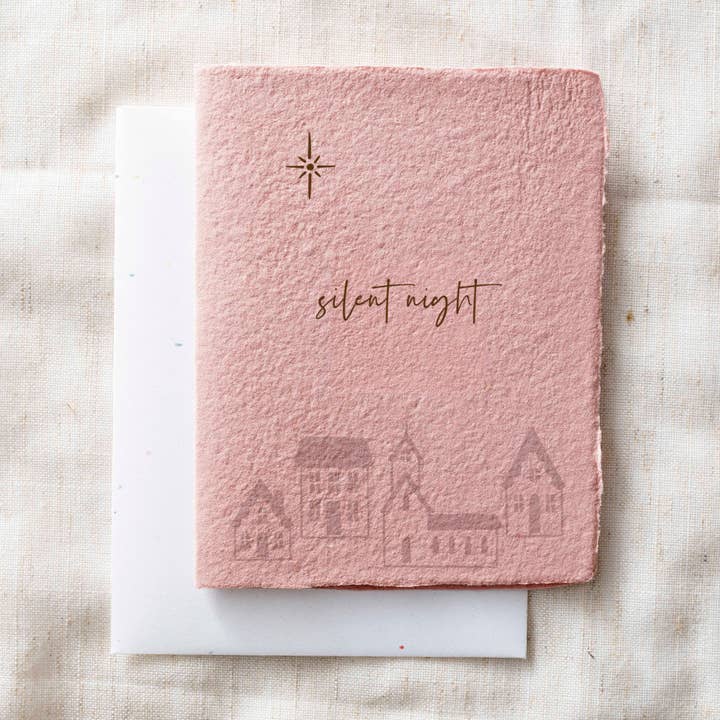 Christmas Greeting Card Box Set | Silent Night Holiday Card for wholesale by Paper Baristas