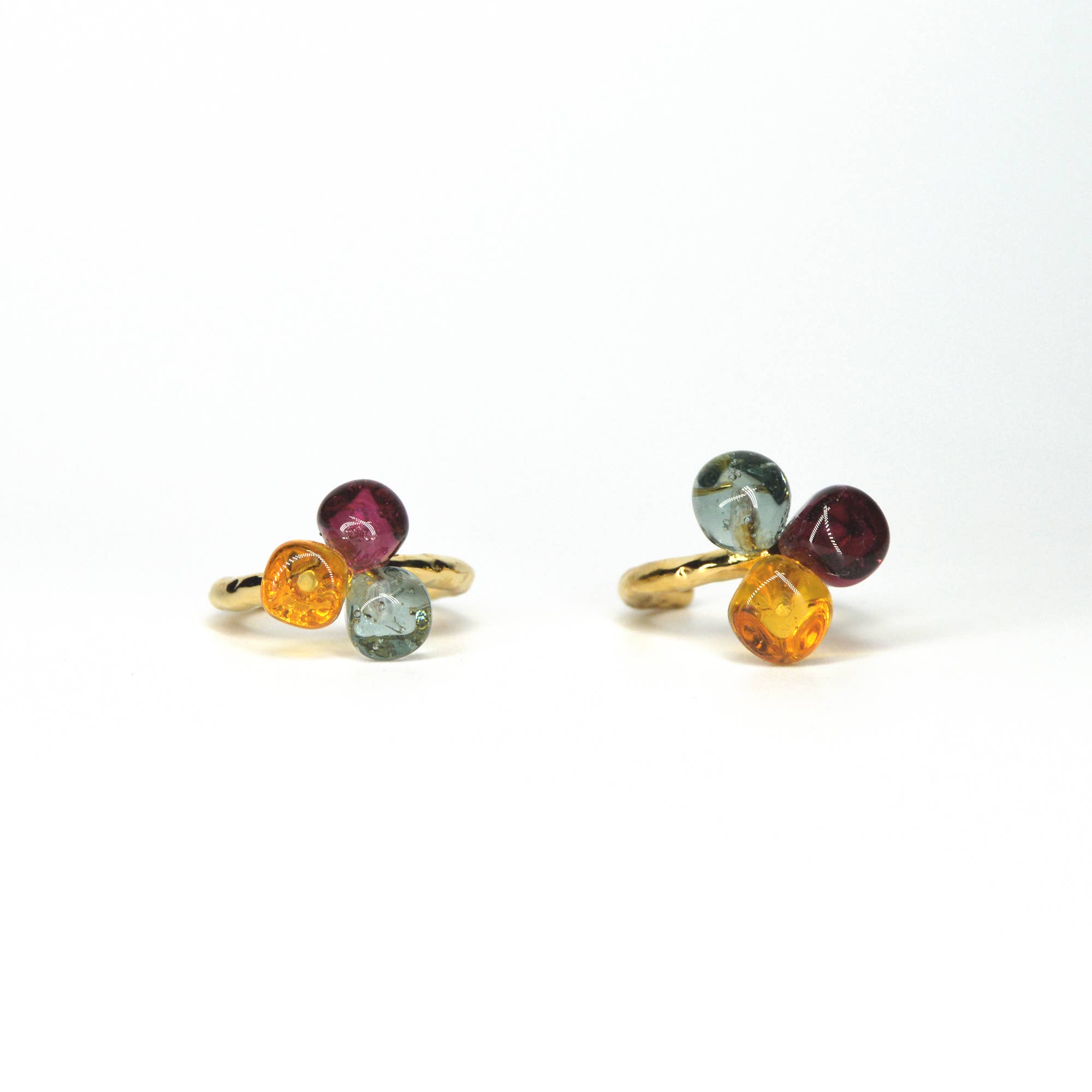 Chama Navarro - Wholesale Multi-Stone Ring - LALETI small Murano glass adjustable ring7