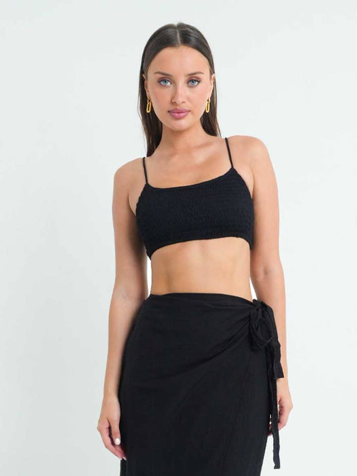 Bralette froncé Juni pour la vente par Bamboo Blonde