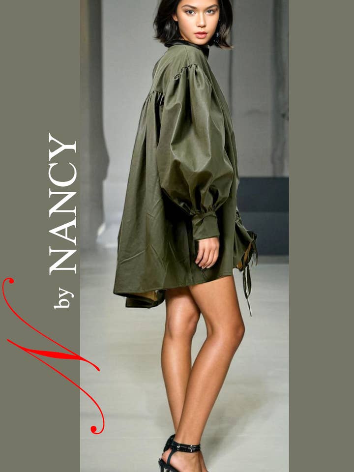 N by Nancy - Wholesale Dress - Women's - X7772 TOP / DRESS (OLIVE, BLK)2