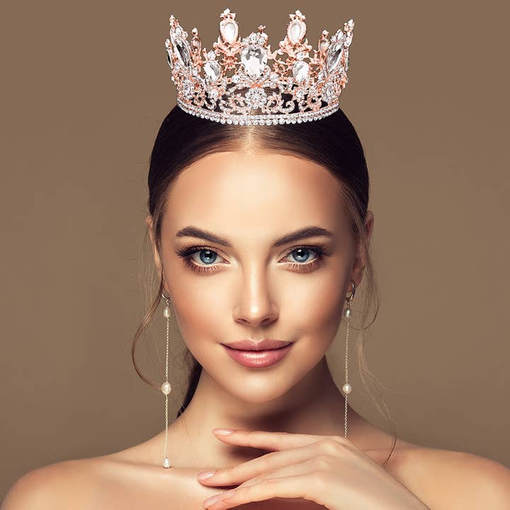 Sensibling Corp. - Wholesale Tiara - Women's - Glass Crystal Pageant Queen Tiara5