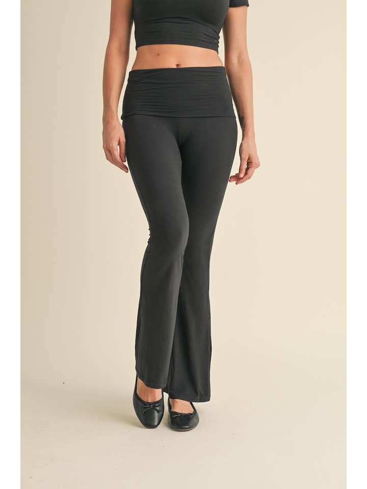 KIMBERLY C – wholesale Pants – Women's – Soft Knit Foldover Flare Pants61