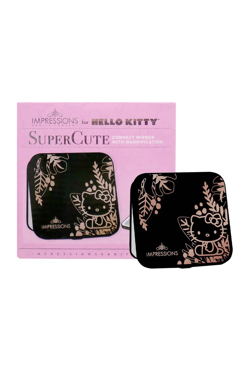 PINEAPPLE Beauty – Espelho de bolso por atacado – Espelho Compacto Impressions Vanity IVMC-HKCOM-ANML-BLK HK - 10