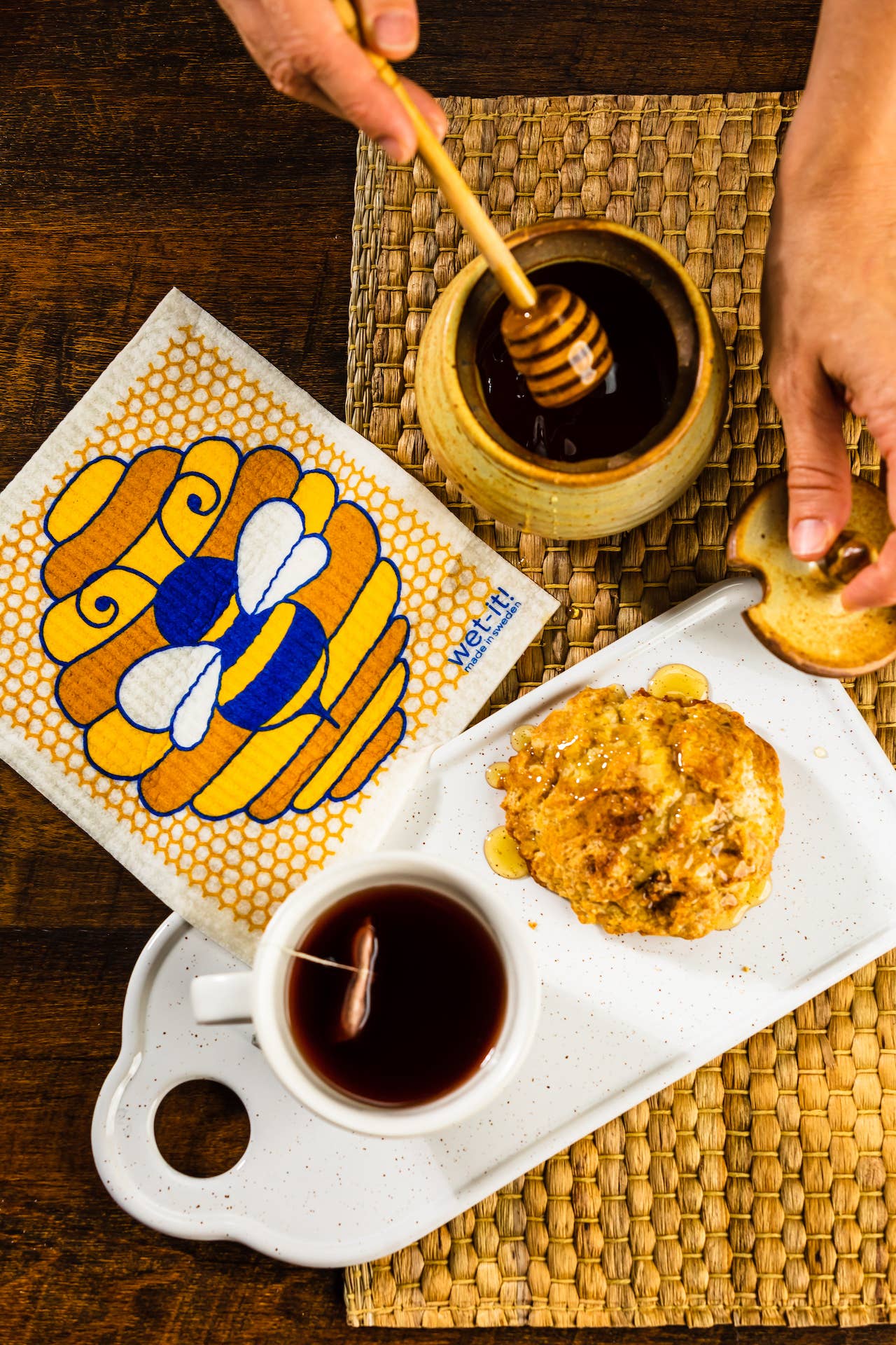 Wet-it! - Wholesale Dishcloth - Honeybee Swedish Cloth1