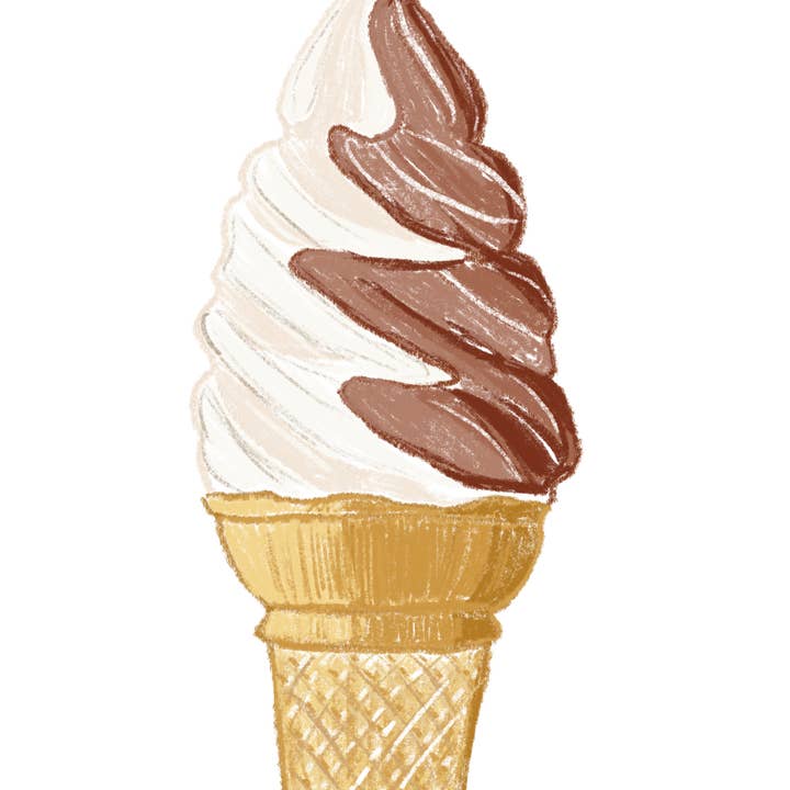 Tiny Ink Boston - Wholesale Art Print - Soft Serve Ice Cream Cone0