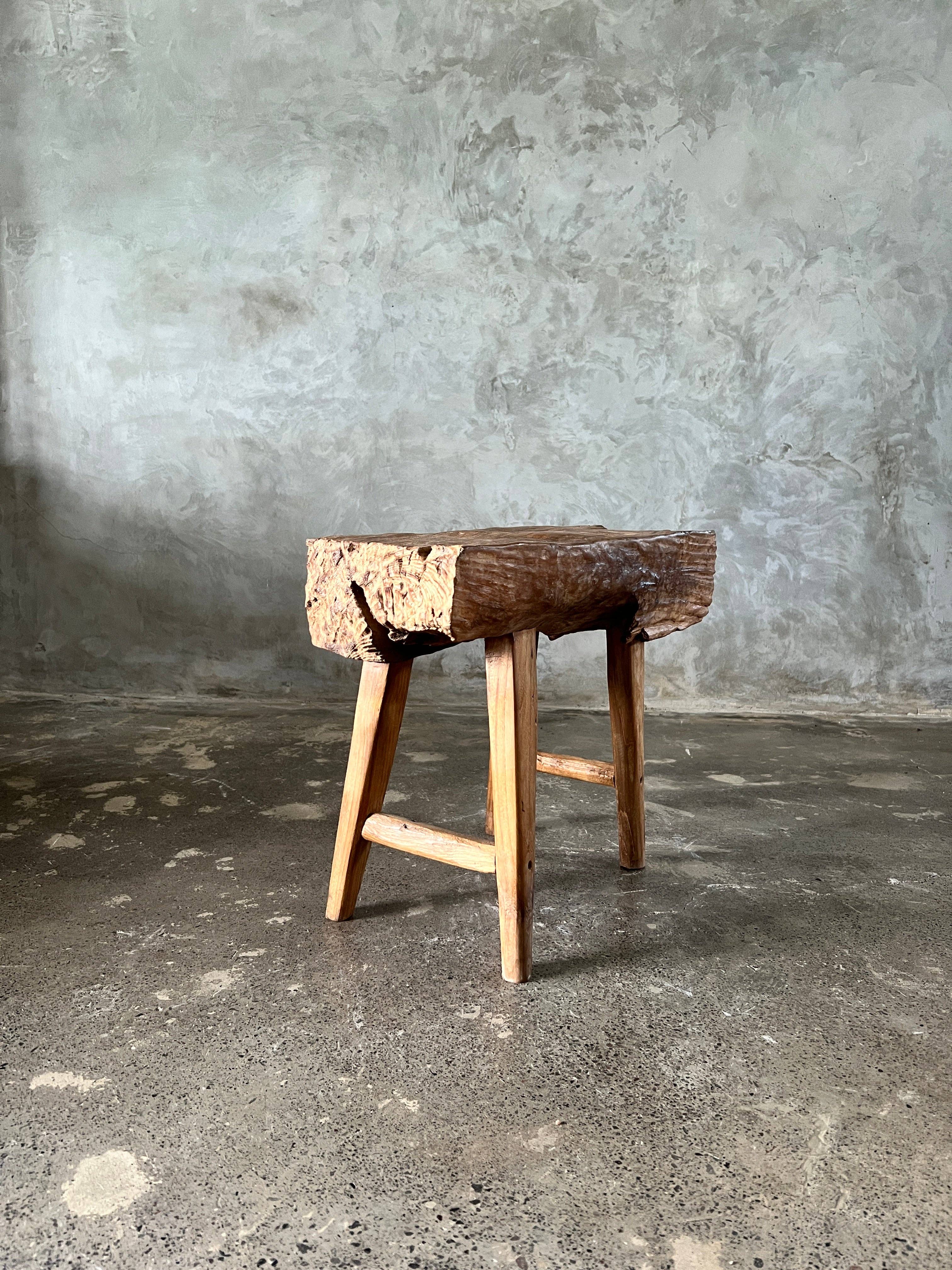 Office Objets - Wholesale Bench - Small organic bench in blonde Asian teak with four legs - Sepuluh41