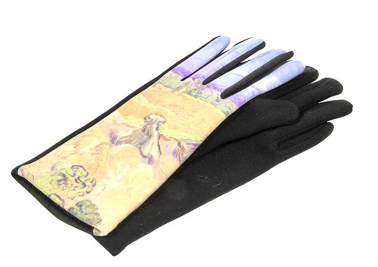 Kaleidoscope Accessories - Vente Gants – femme - Gants Masterpiece Paintings, doublés en polaire, assortiment de 44
