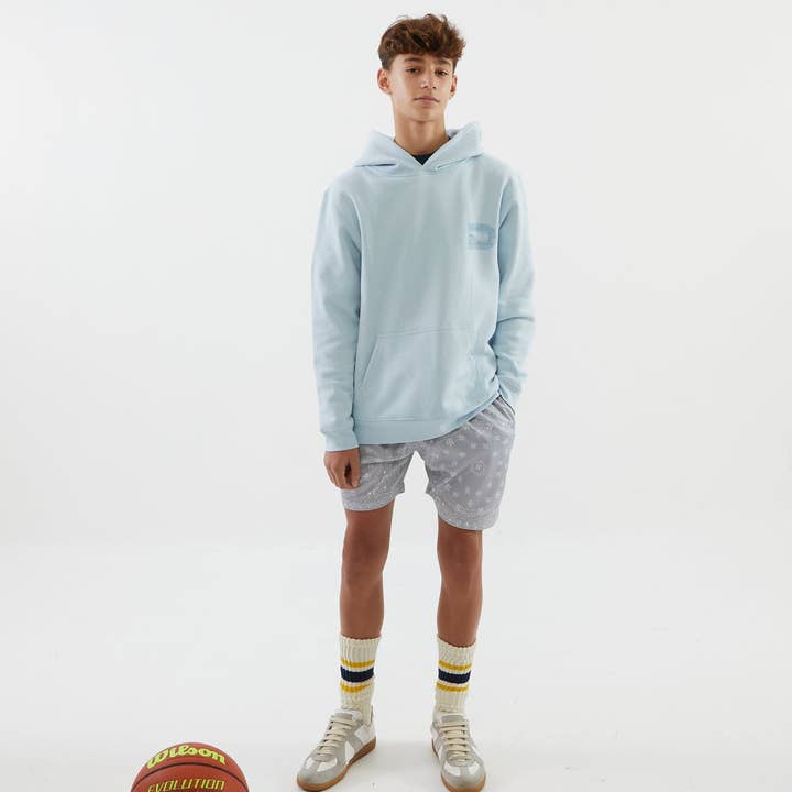 SILVER BANDANA SHORTS for wholesale by THE DRIP SHOP