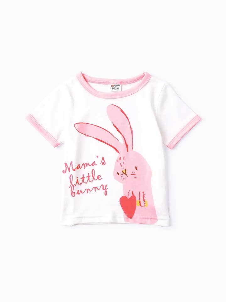 PatPat - Wholesale T-Shirt - Baby - Baby Girls Easter Childlike Rabbit Tee2