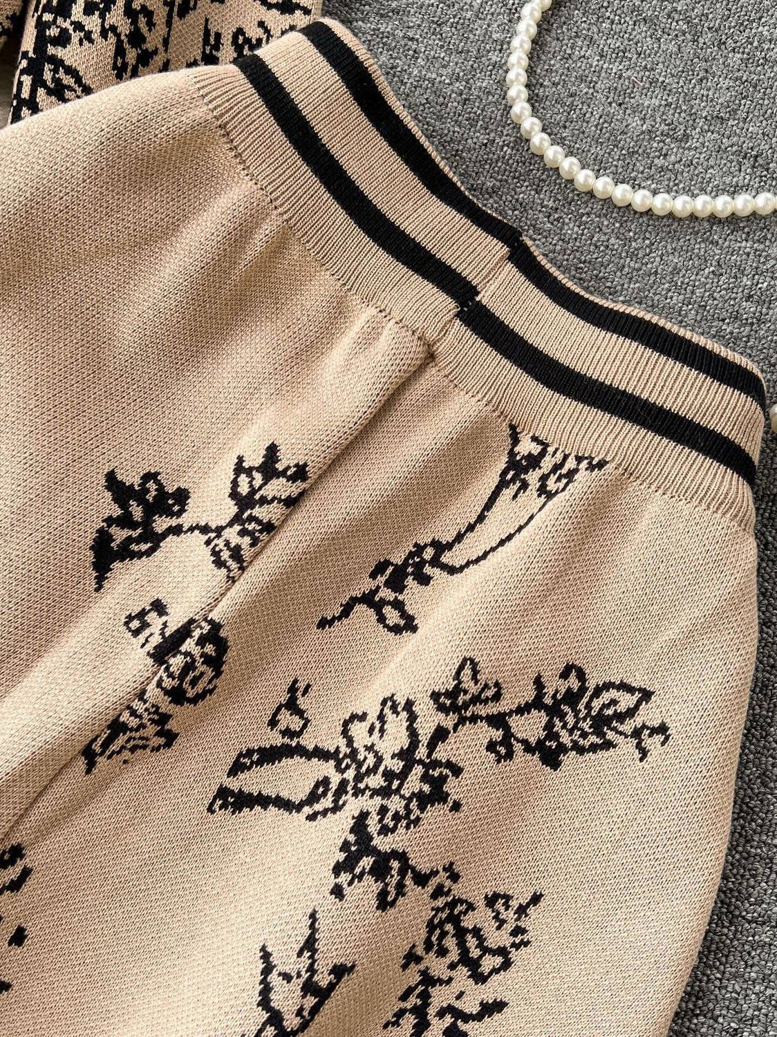 safistyle - Wholesale Lounge Set - Women's - Floral Drawstring Hoodie & Wide-Leg Pants Set8