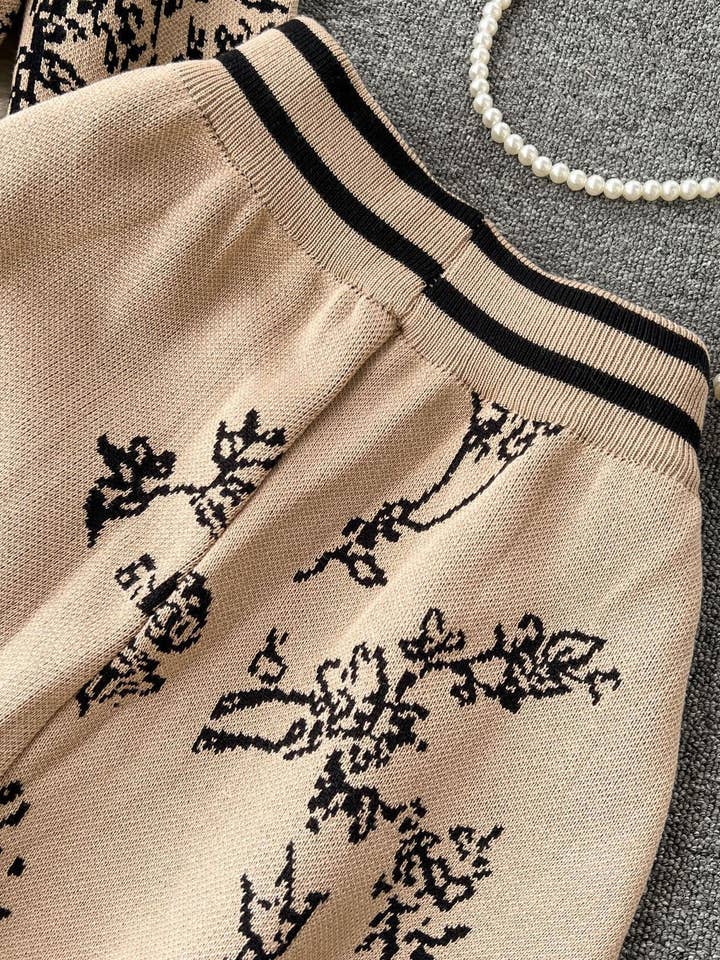 safistyle - Wholesale Lounge Set - Women's - Floral Drawstring Hoodie & Wide-Leg Pants Set8