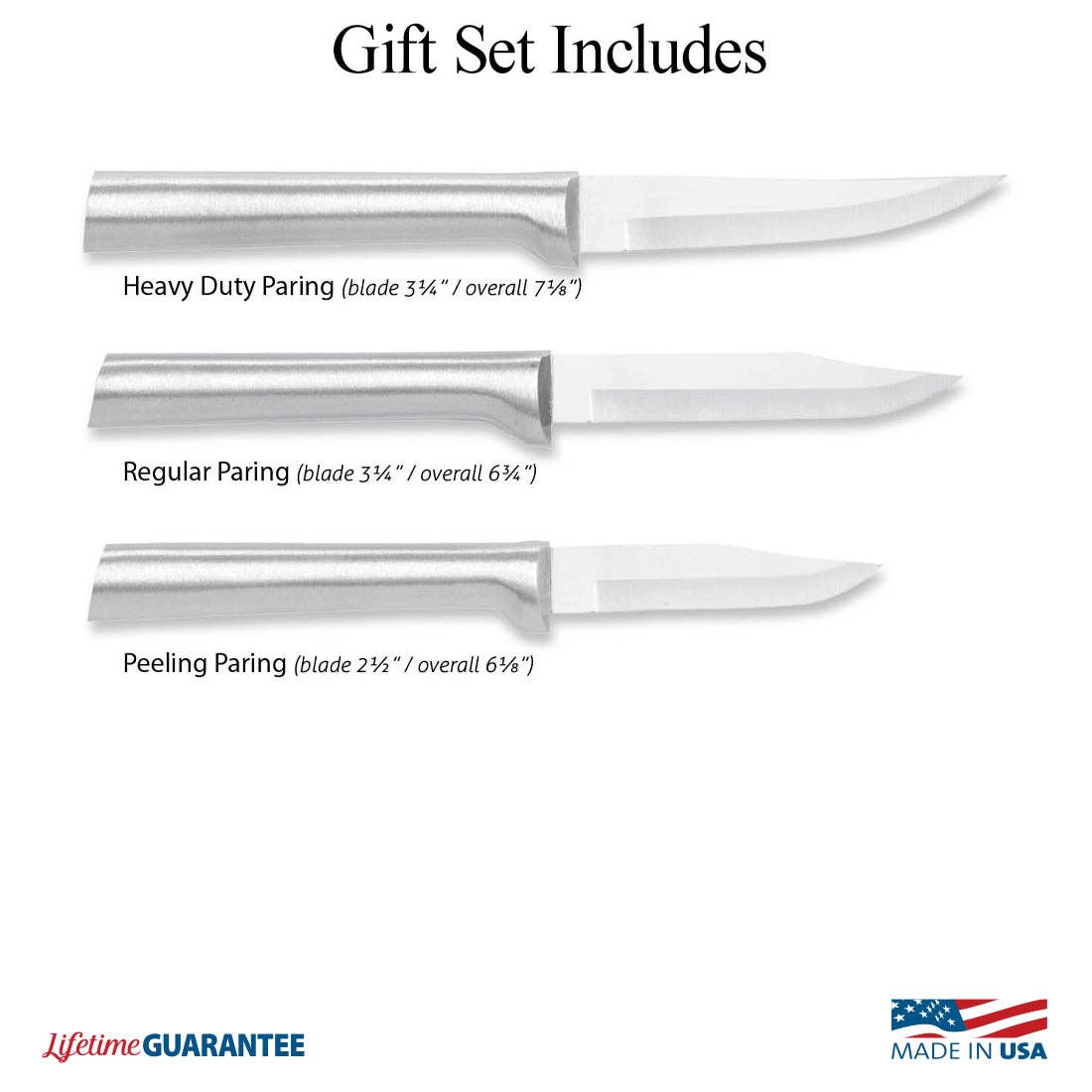 Rada Cutlery - Wholesale Knife Set - Silver Paring Knives Galore Gift Set3