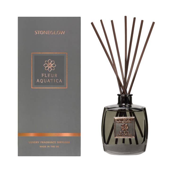 Metallic - Fleur Aquatica - Reed Diffuser for engroshandel hos Stoneglow Candles