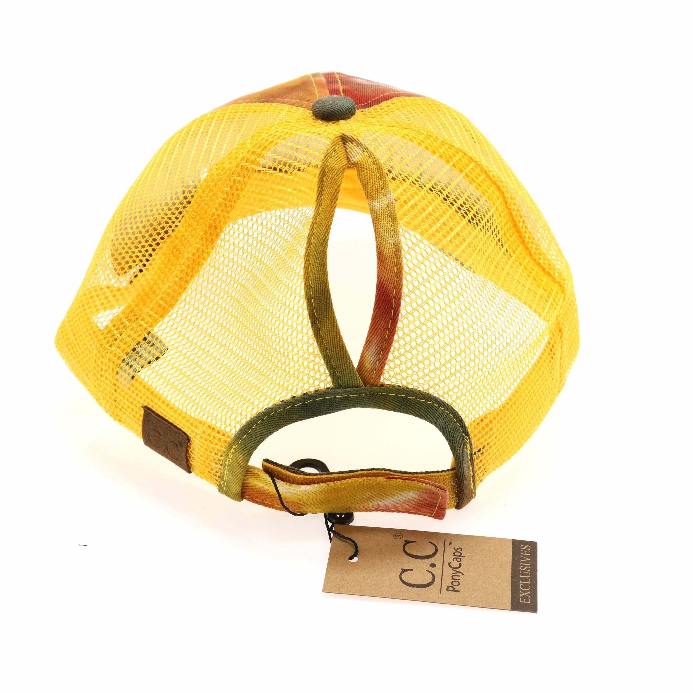 C.C Beanie – wholesale Ponytail cap – Women’s – Tie Dye High Ponytail Mesh Back CC Ball Cap BT21642