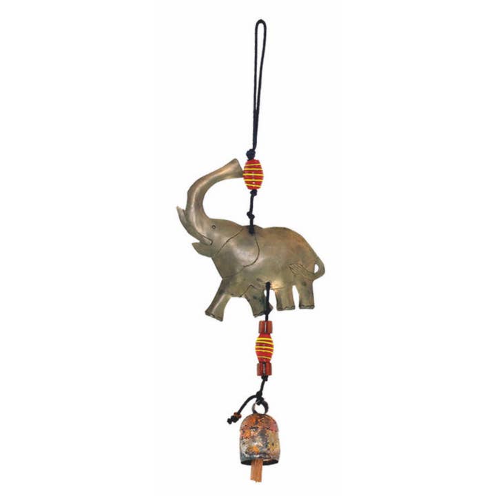 Trunk Up Elephant/Single/Beads&Bells/Min.2 for wholesale by Moksha Imports