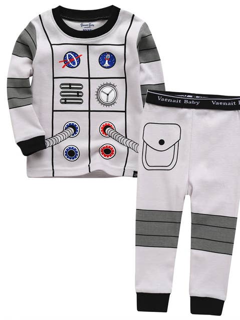 Gris Pyjama à manches longues en coton pour astronaute en vente sur Faire0