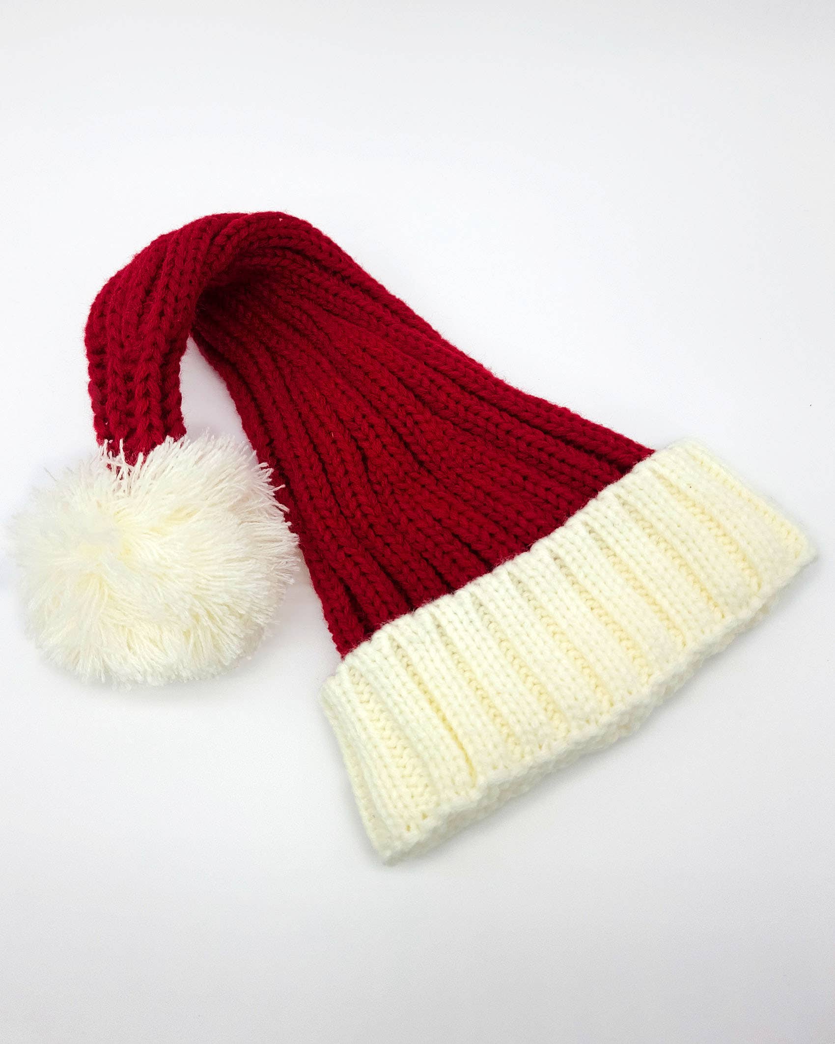 Snazzy Santa - Wholesale Newborn/Knit Hat - Baby - Coarse Knitted Baby Santa Hat - Classic Red and White1