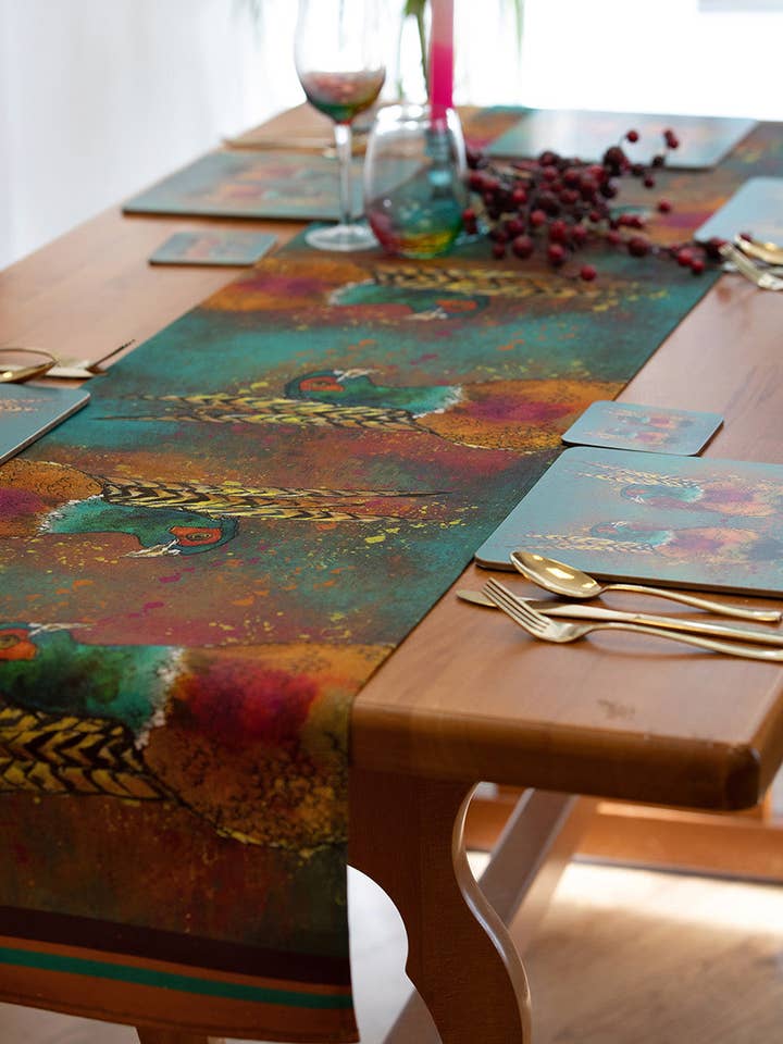 Pheasant Table Runner for wholesale by Dollyhotdogs