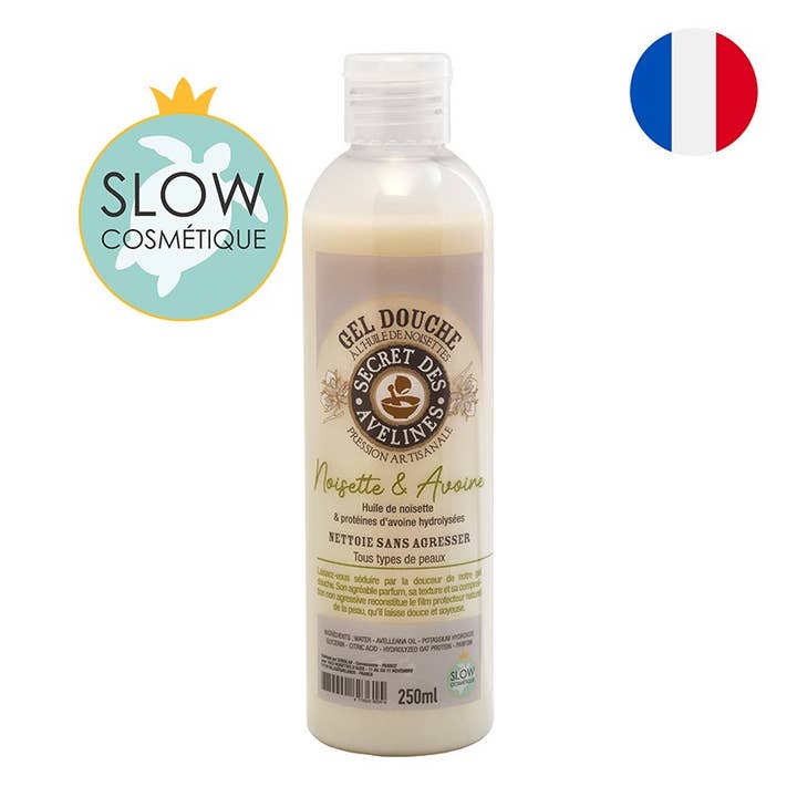 Hazelnut Oil and Oat Shower Gel 250 ml for wholesale by Secret des Avelines