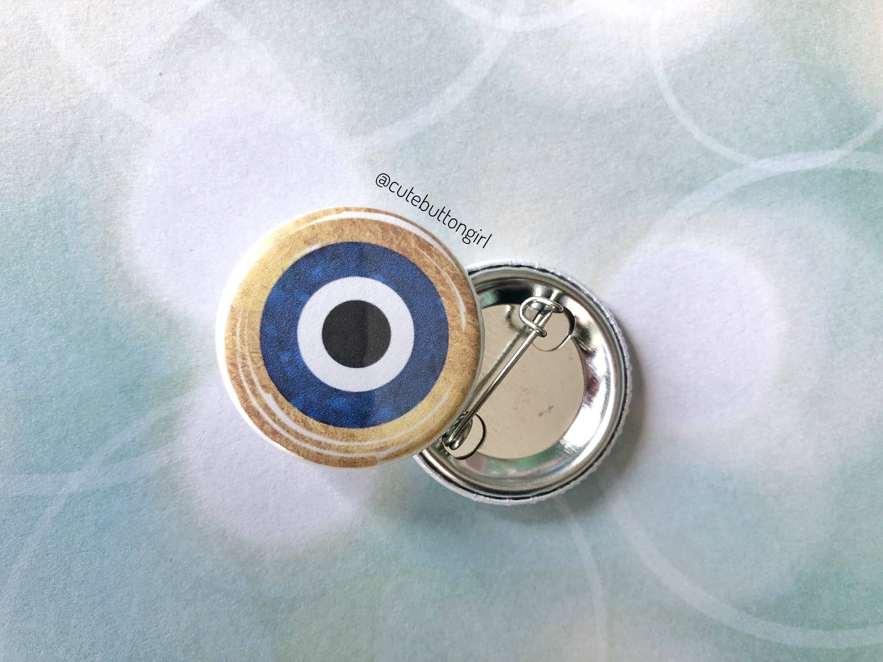 Cute as a Button Girl - Wholesale Lapel Pin/Button - 1.25in & 2.25in Evil Eye1