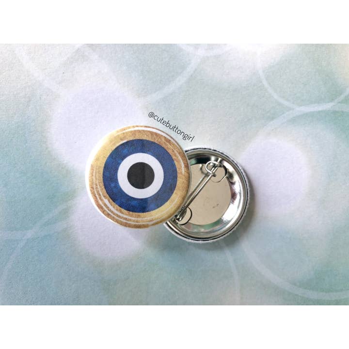 Cute as a Button Girl - Wholesale Lapel Pin/Button - 1.25in & 2.25in Evil Eye1