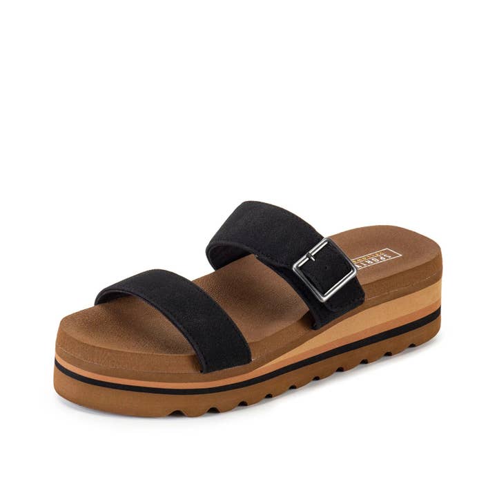 Yellow Box CATALENA Women Wedge Heel Double Strap Sporty Beach Sandals-12 Pairs Pack for wholesale by Mars Sky Shoes Wholesale