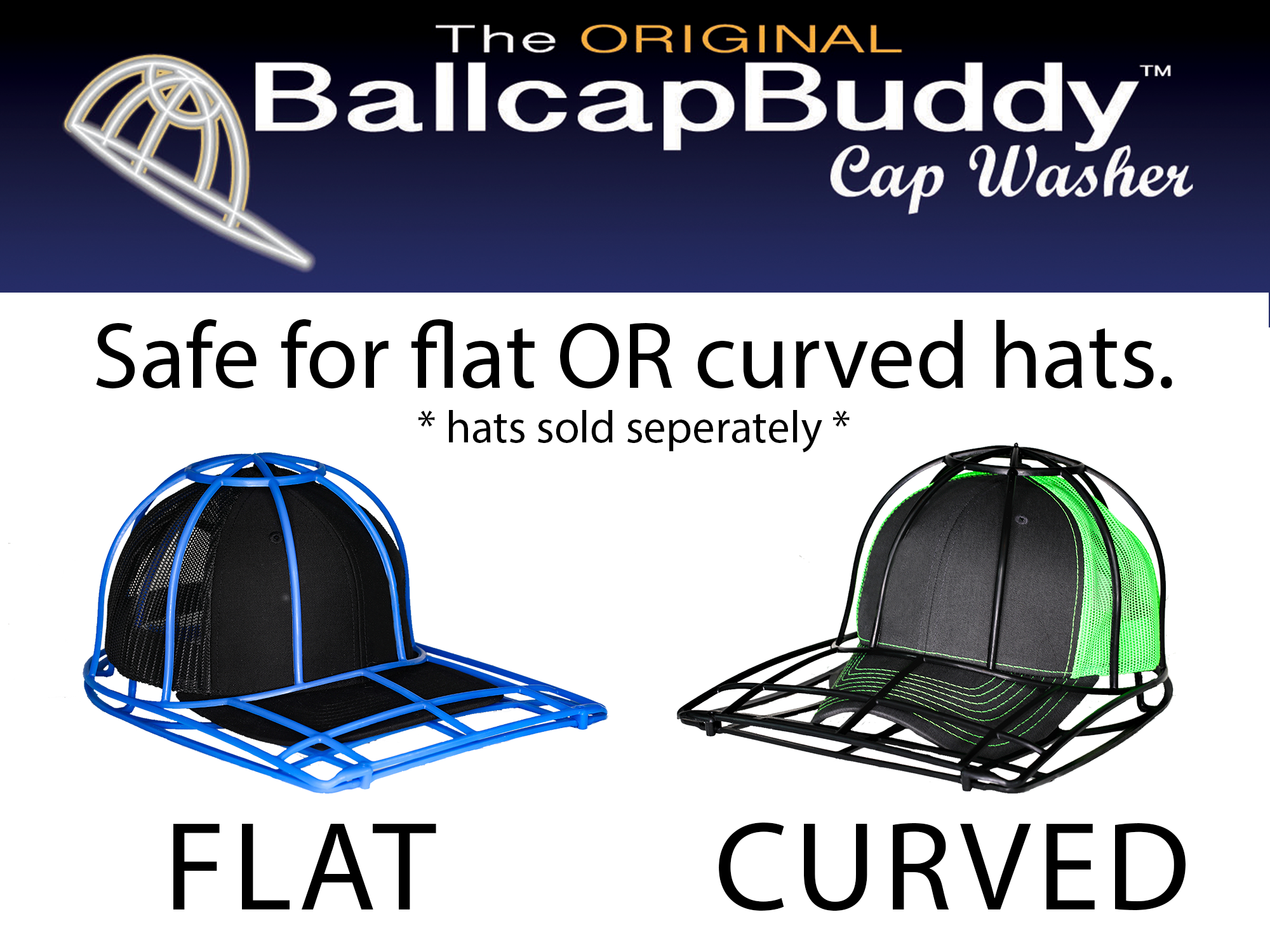 Ballcap Buddy - Wholesale Baseball Cap - Unisex - Ballcap Buddy Cap Washer - White4