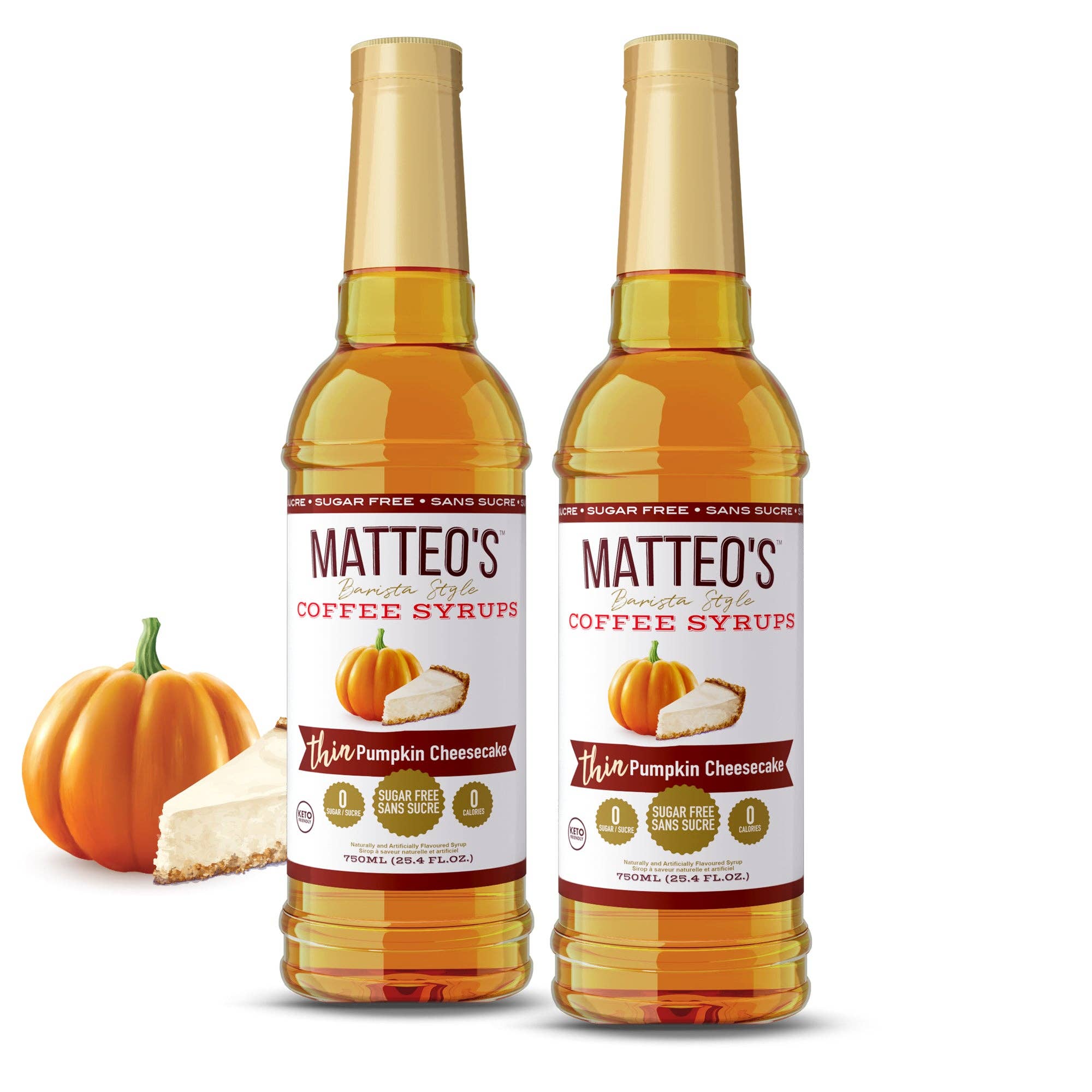 Matteo's - Wholesale Iced Coffee/Cold Brew - Matteo's Sugar Free Coffee Syrup, Pumpkin Cheesecake, 0 Calories, 0 Sugar, Keto Friendly7