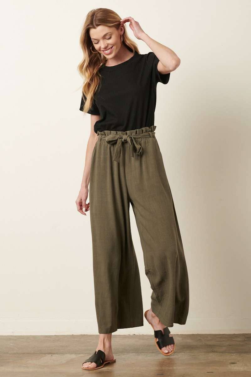 mittoshop - Wholesale Pants - Women's - PAPER BAG TIE DETAIL WIDE LEG PANTS17