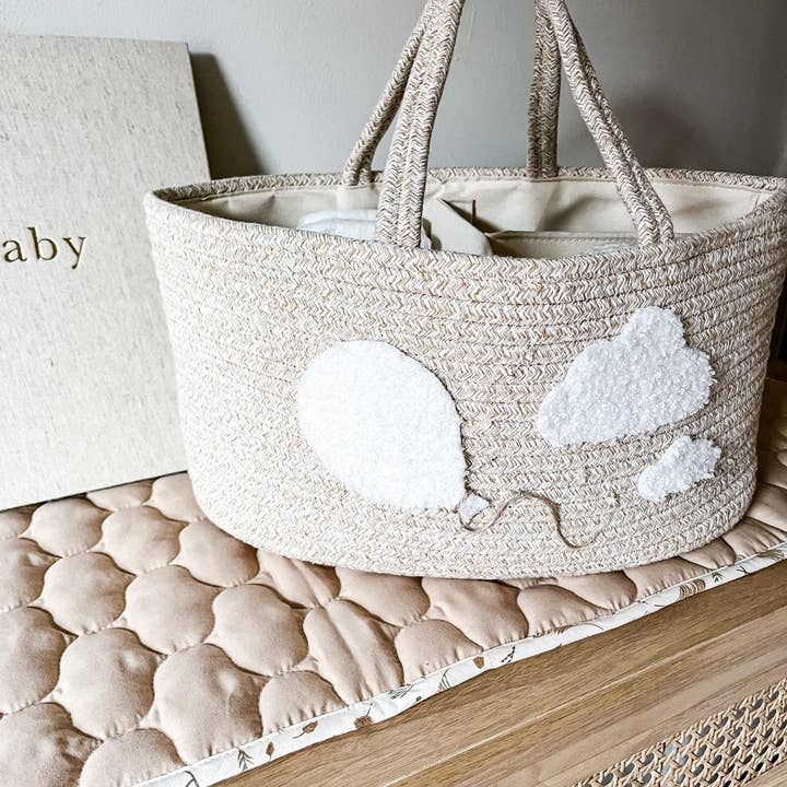 Louchie Baby - Wholesale Diaper Caddy - Baby - Boucle Balloon Nappy Caddy2