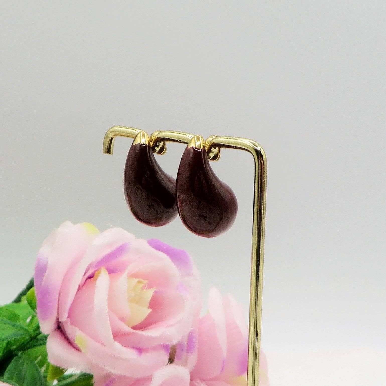 Daemon srls - Wholesale Dangle Earrings - DROP COLOURS - ACCIAIO INOSSIDABILE ~ Paio Orecchini goccia bombe' smaltati6